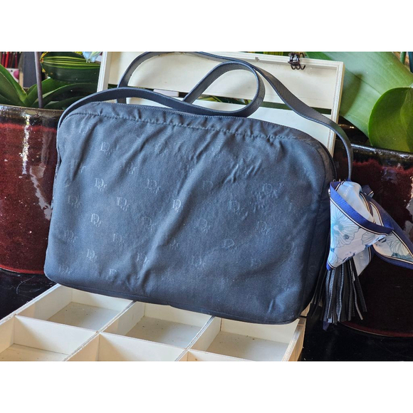 Christian Dior Vintage Navy Shoulder Bag w/Twilly & Insert Added - Picture 12 of 16